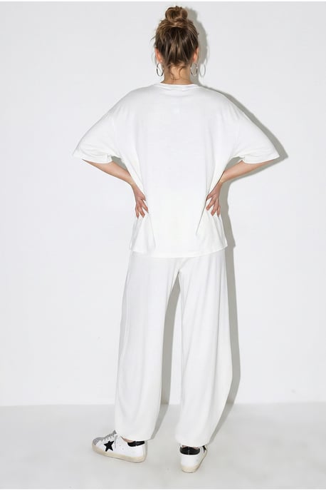 Oversized Crew Neck T-shirt And Wide-leg Trouser Set - Image 6