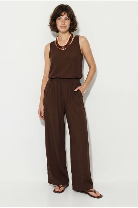V-hals Katoenen Blouse-Broek Twee-Piece Set - Image 4