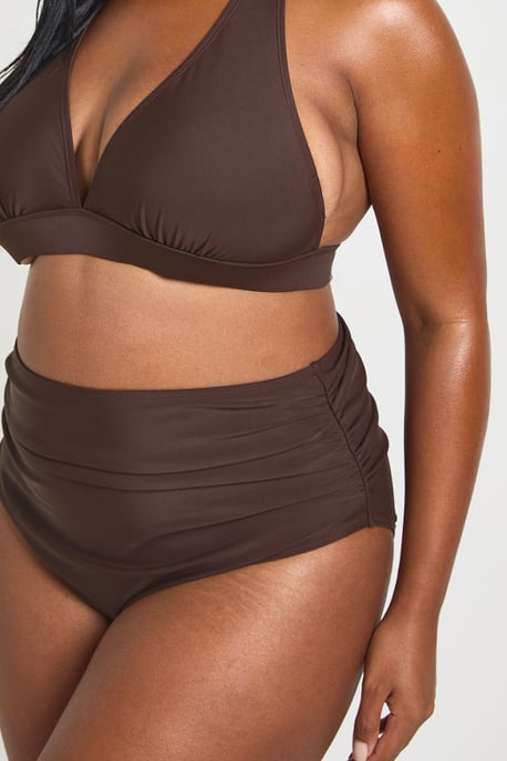 Plus Essentials Plunge Halterneck Bikini Top - Image 4