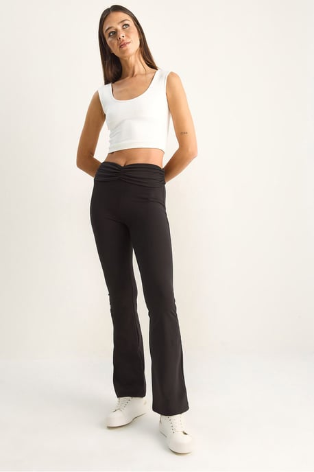High-Waist Flare Leggings - Image 1