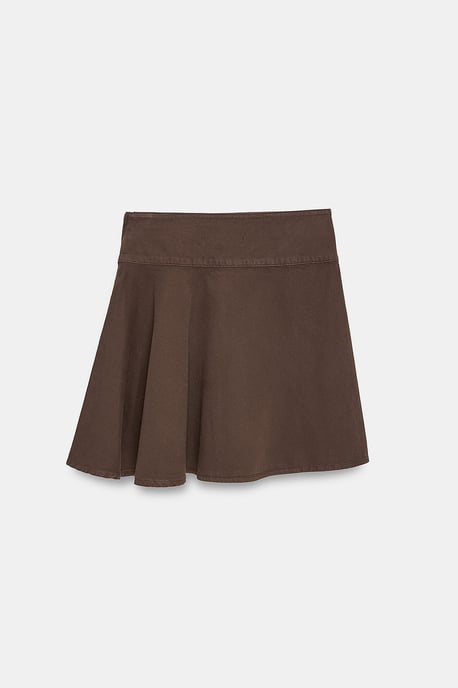 Hoge Taille Katoenen Poplin A-Lijn Minirok - Image 6
