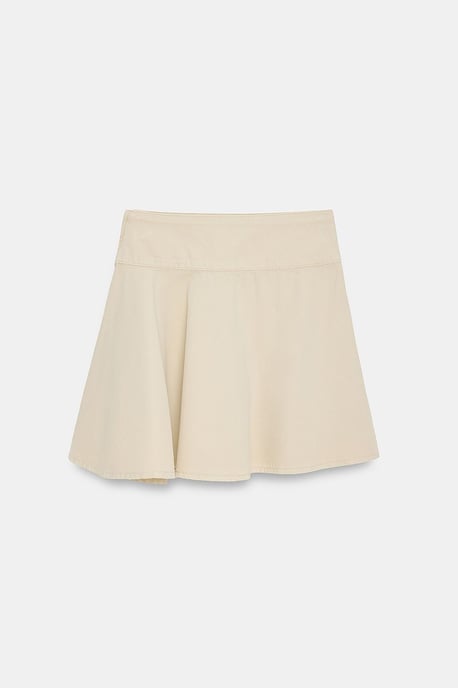 Hoge Taille Katoenen Poplin A-Lijn Mini Rok - Image 6