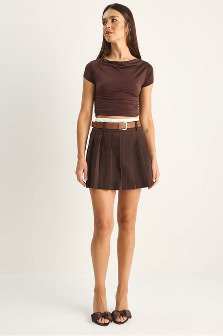 Hoge Taille Mini Skort Met RIem - Image 1