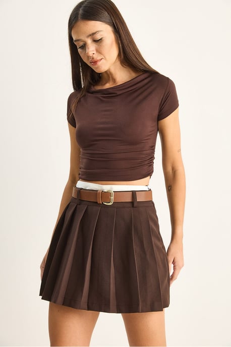 Hoge Taille Mini Skort Met RIem - Image 5