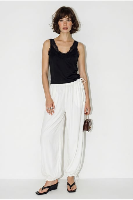 Women’s Ankle-length Salwar Trousers With Tie Waist - Image 2