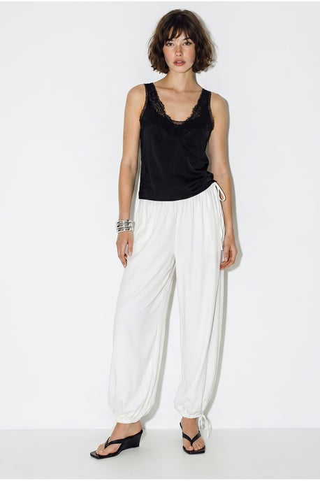 Women’s Ankle-length Salwar Trousers With Tie Waist - Image 3