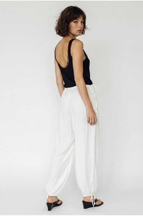 Women’s Ankle-length Salwar Trousers With Tie Waist - Image 5