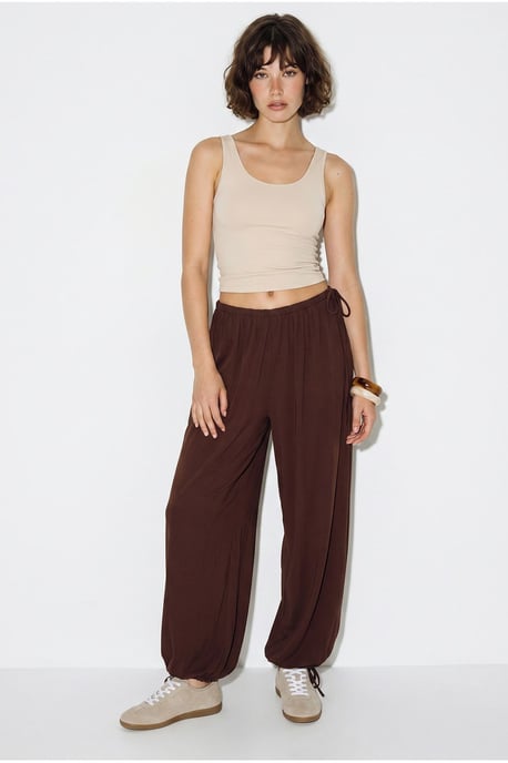 Women’s Ankle-length Salwar Trousers With Tie Waist - Image 2