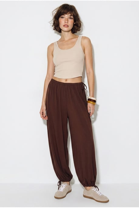 Women’s Ankle-length Salwar Trousers With Tie Waist - Image 4