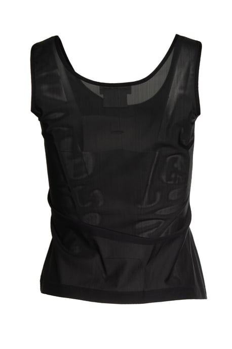 Mugler, Sheer top in black - Image 2