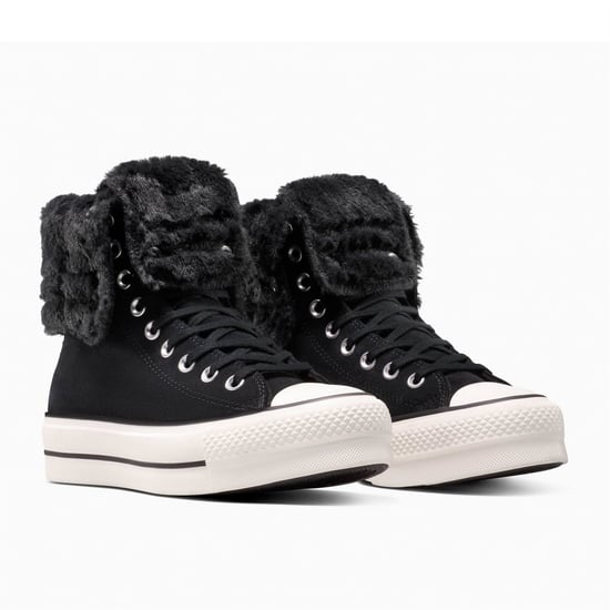 Women's Converse Chuck Taylor All Star Fol Platform Trainers in 001-Black/Bla - Image 3