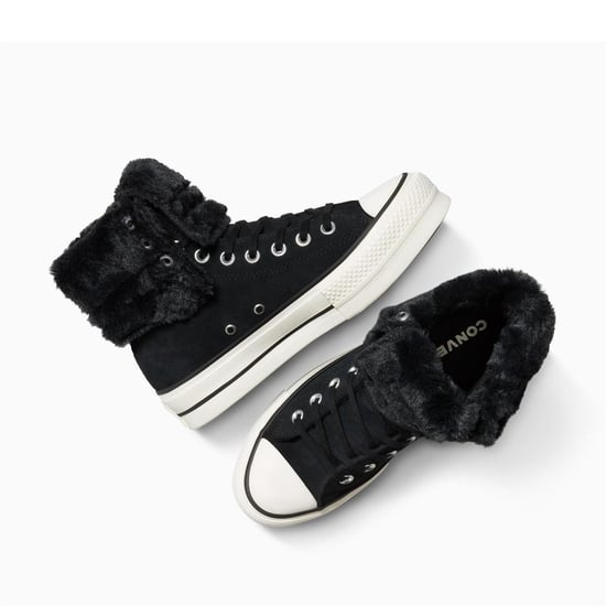 Women's Converse Chuck Taylor All Star Fol Platform Trainers in 001-Black/Bla - Image 5