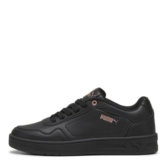 Women's Puma Court Classy Trainers in Black-Rosegold - Image 2