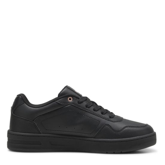 Women's Puma Court Classy Trainers in Black-Rosegold - Image 4