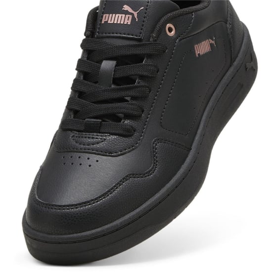 Women's Puma Court Classy Trainers in Black-Rosegold - Image 6
