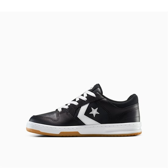 Women's Converse Low Top Trainers in 001-Black/Whi - Image 2