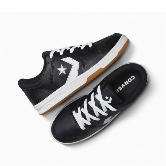 Women's Converse Low Top Trainers in 001-Black/Whi - Image 4