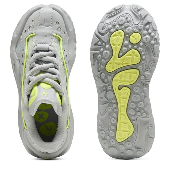 Boys Puma Kids La France Trainers in Flt Lght Gry-Su - Image 3