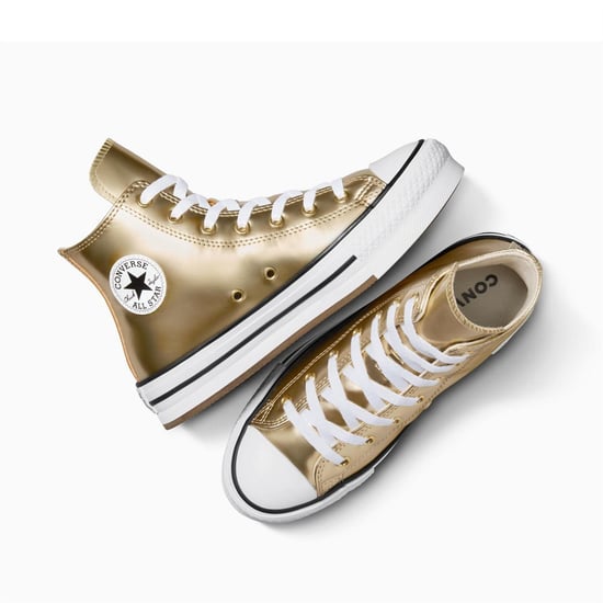 Women's Converse Chuck Taylor All Star Eva Platform Trainers in 752-Metallic - Image 5