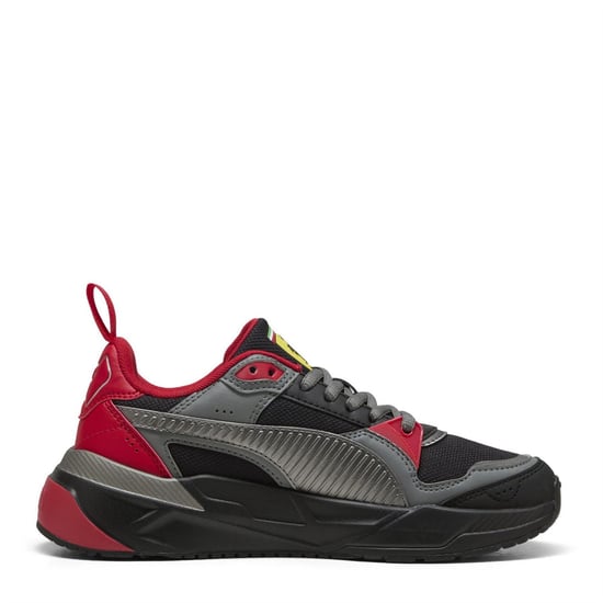 Boys Puma Kids Ferrari Trinity 2 Low Top Trainers in Black-Rosso C - Image 4