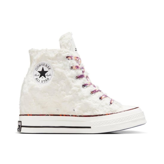 Women's Converse Chuck 70 Wedge Hi Vanilla Trainers in 101-Natural - Image 1