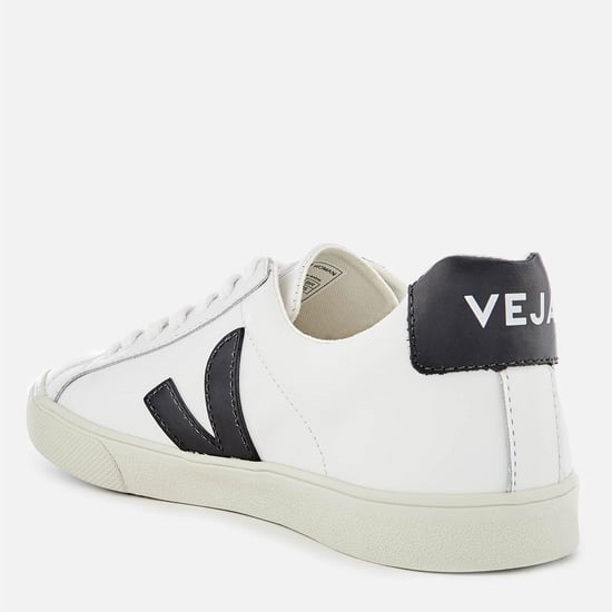 Women's VEJA Esplar Leather Court Trainers in White/Black - Image 2