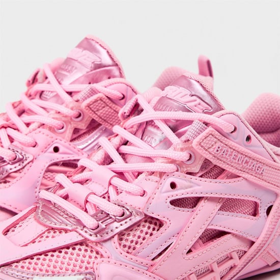 Women's Balenciaga Low Profile Cushioned Trainers in Baby Pink - Image 3
