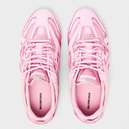 Women's Balenciaga Low Profile Cushioned Trainers in Baby Pink - Image 4