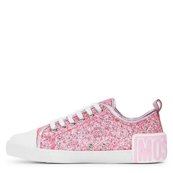 Women's Moschino Low Top Trainers in Pink - Image 2