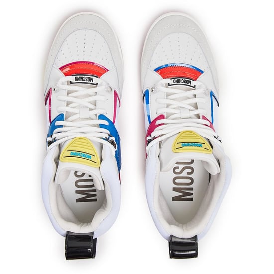 Women's Moschino Court Trainers in White - Image 4