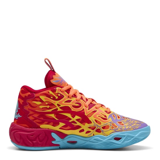Boys Puma Mb.04 Phoenix Jr Basketball Trainers Unisex Kids in Red-Orange Gl - Image 4