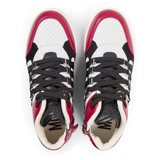 Boys Moschino Court Trainers in White - Image 4