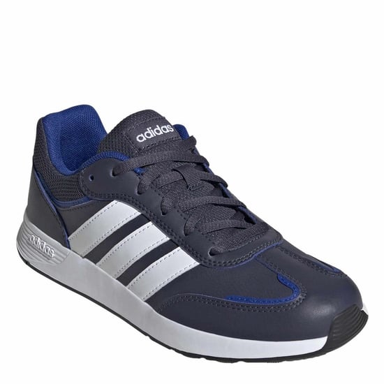 Boys adidas Tensaur Switch J Low Top Trainers Unisex Kids in Shadow Navy/Ftw - Image 3