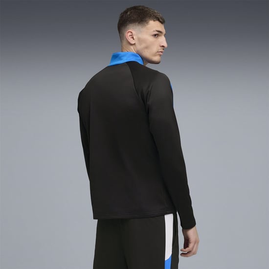 Men's Puma Individualliga Quarter Zip Drill Top in Black/Wh - Image 5