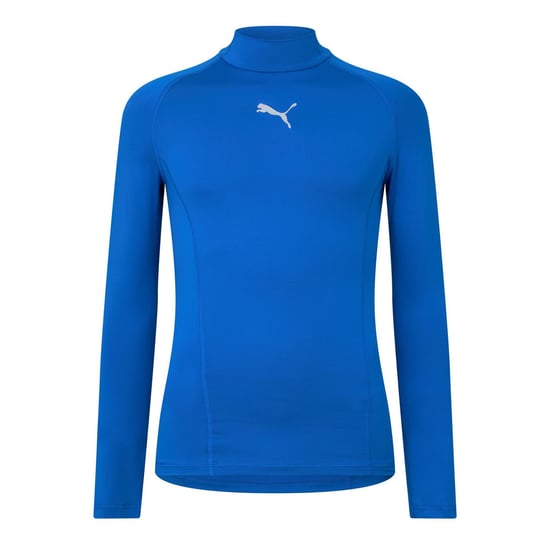 Men's Puma Liga Baselayer Tee Ls Warm T-Shirt in Electric Blue - Image 1