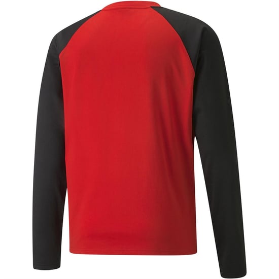 Men's Puma Teamliga Training Sweat T-Shirt in Red/Black - Image 2