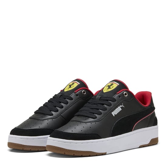 Men's Puma Ferrari Ca Match Low Top Trainers in Puma Black-Pu - Image 1