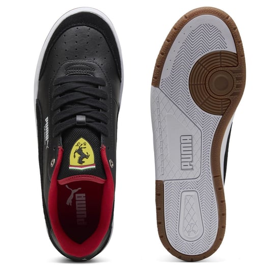 Men's Puma Ferrari Ca Match Low Top Trainers in Puma Black-Pu - Image 3