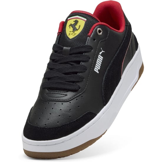 Men's Puma Ferrari Ca Match Low Top Trainers in Puma Black-Pu - Image 6