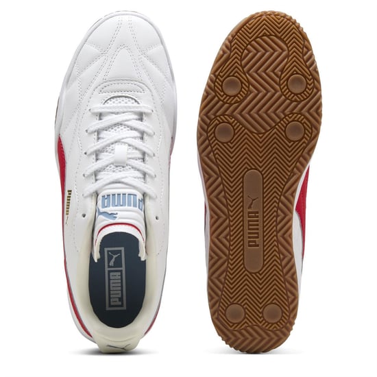 Men's Puma Tifosi Lux Low Top Trainers in Puma White-Fo - Image 3