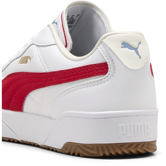 Men's Puma Tifosi Lux Low Top Trainers in Puma White-Fo - Image 5