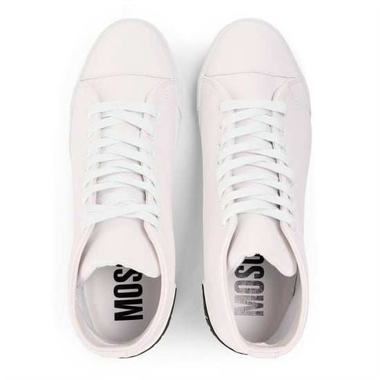 Men's Moschino Court Trainers in White - Image 4