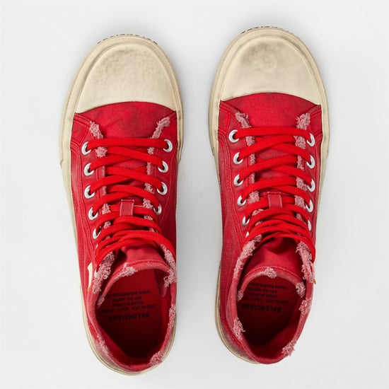 Men's Balenciaga Paris High Tops in Red/White - Image 4