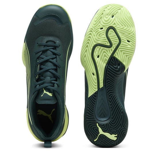 Men's Puma Eliminate Nitro 4 Handball Trainers in Green Terrain - Image 3
