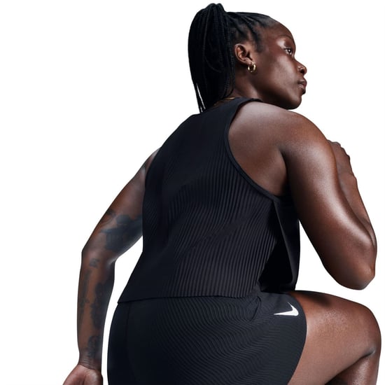 Women's Nike Aeroswift Running Vest in Black/White - Image 3