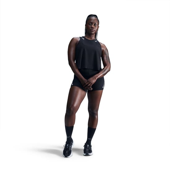 Women's Nike Aeroswift Running Vest in Black/White - Image 5