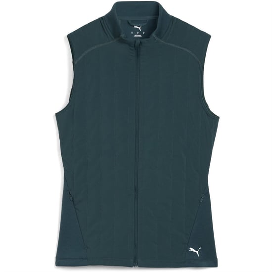 Women's Puma Run Cloudspun Warm Label Vest in Green Terrain - Image 1