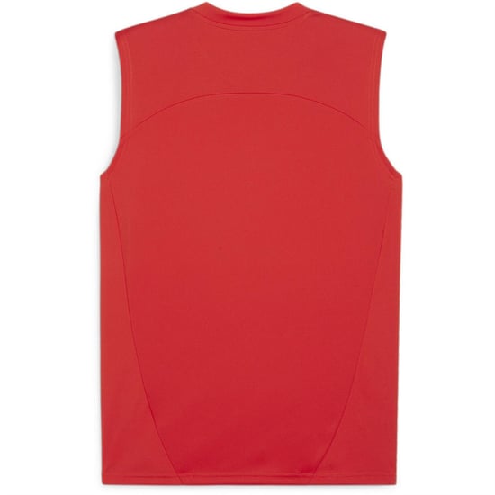 Men's Puma Teamfinal Training Short Sleeve Performance T-Shirt in Red/Silver - Image 2