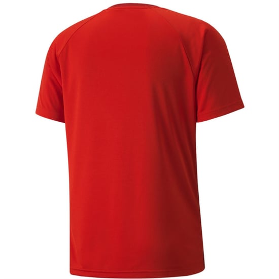 Men's Puma Teamvision Jersey T-Shirt in Red/Pepper/Wht - Image 2