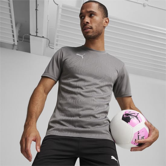Men's Puma Teamfinal Training Short Sleeve Performance T-Shirt in Cast Iron - Image 3